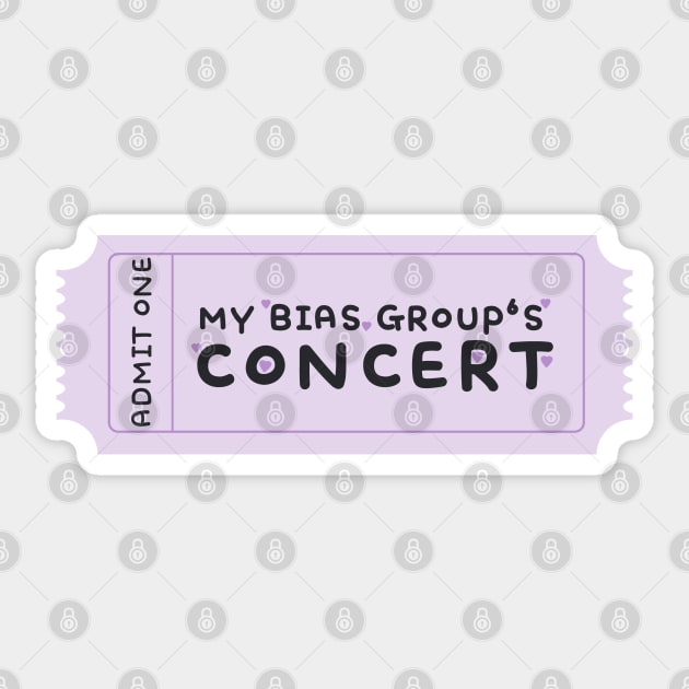 My Bias Group’s Concert Ticket for Kpop Fans Sticker by co-stars